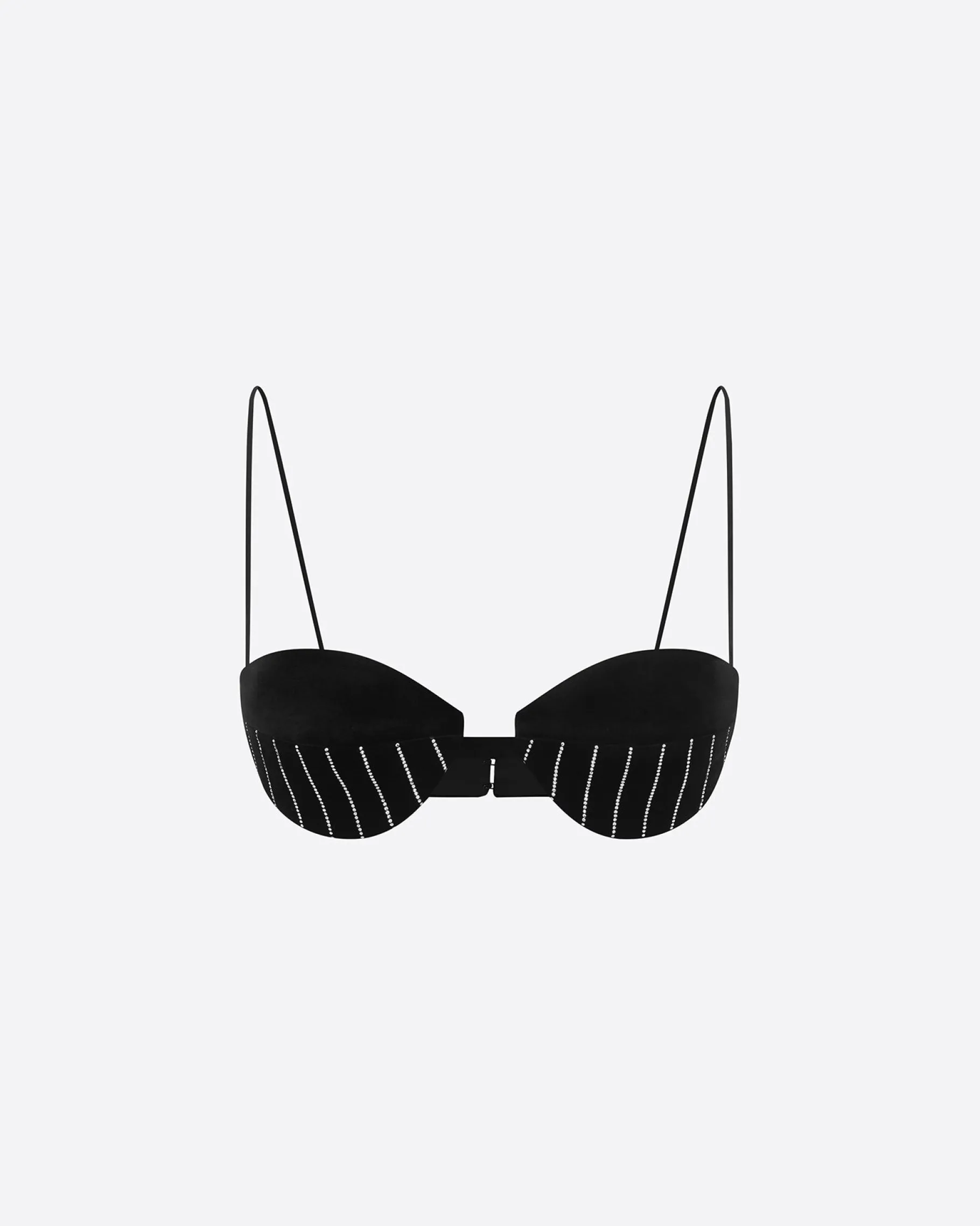 Alex Perry Bra Top in Crystal Velvet