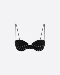 Alex Perry Bra Top in Crystal Velvet