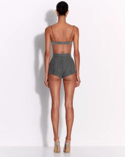 Alex Perry Bra Top in Wool Pinstripe