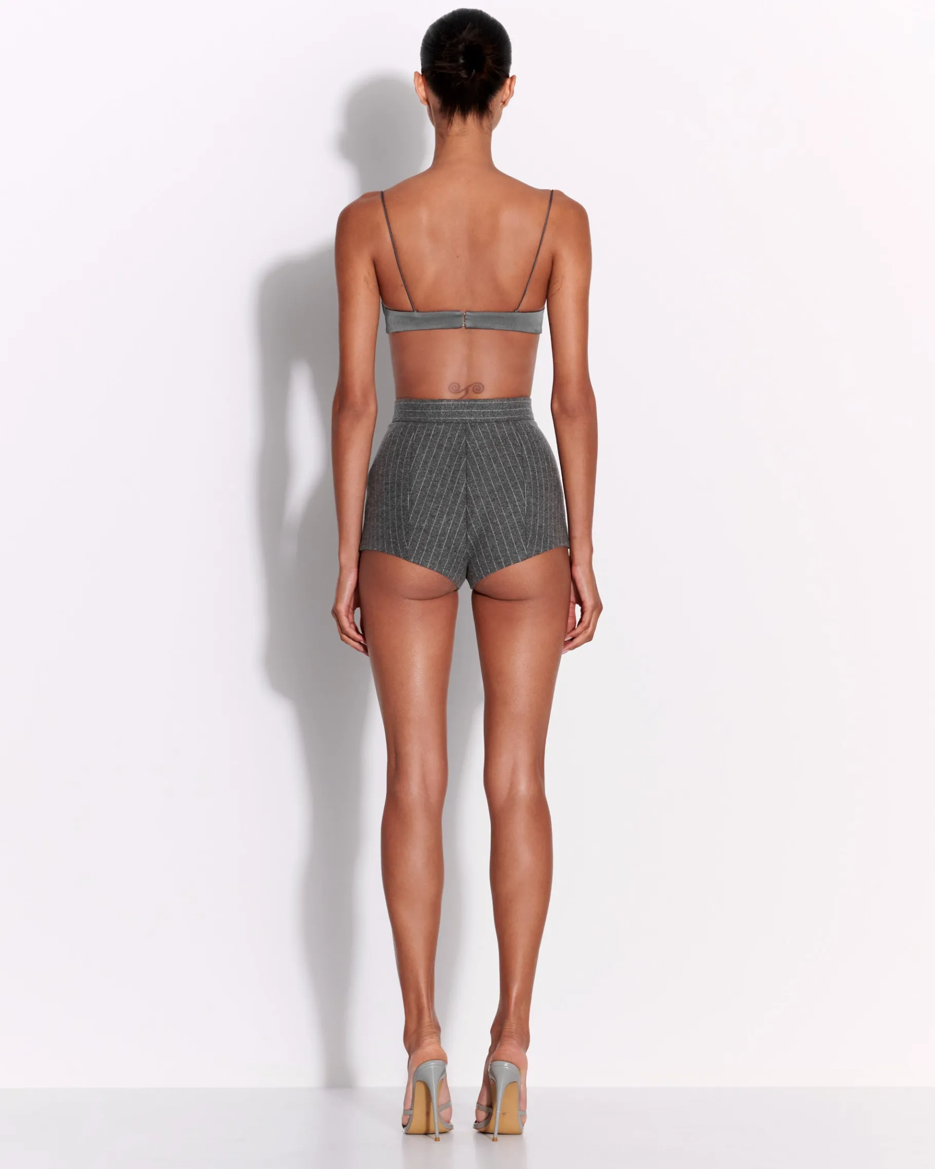 Alex Perry Bra Top in Wool Pinstripe