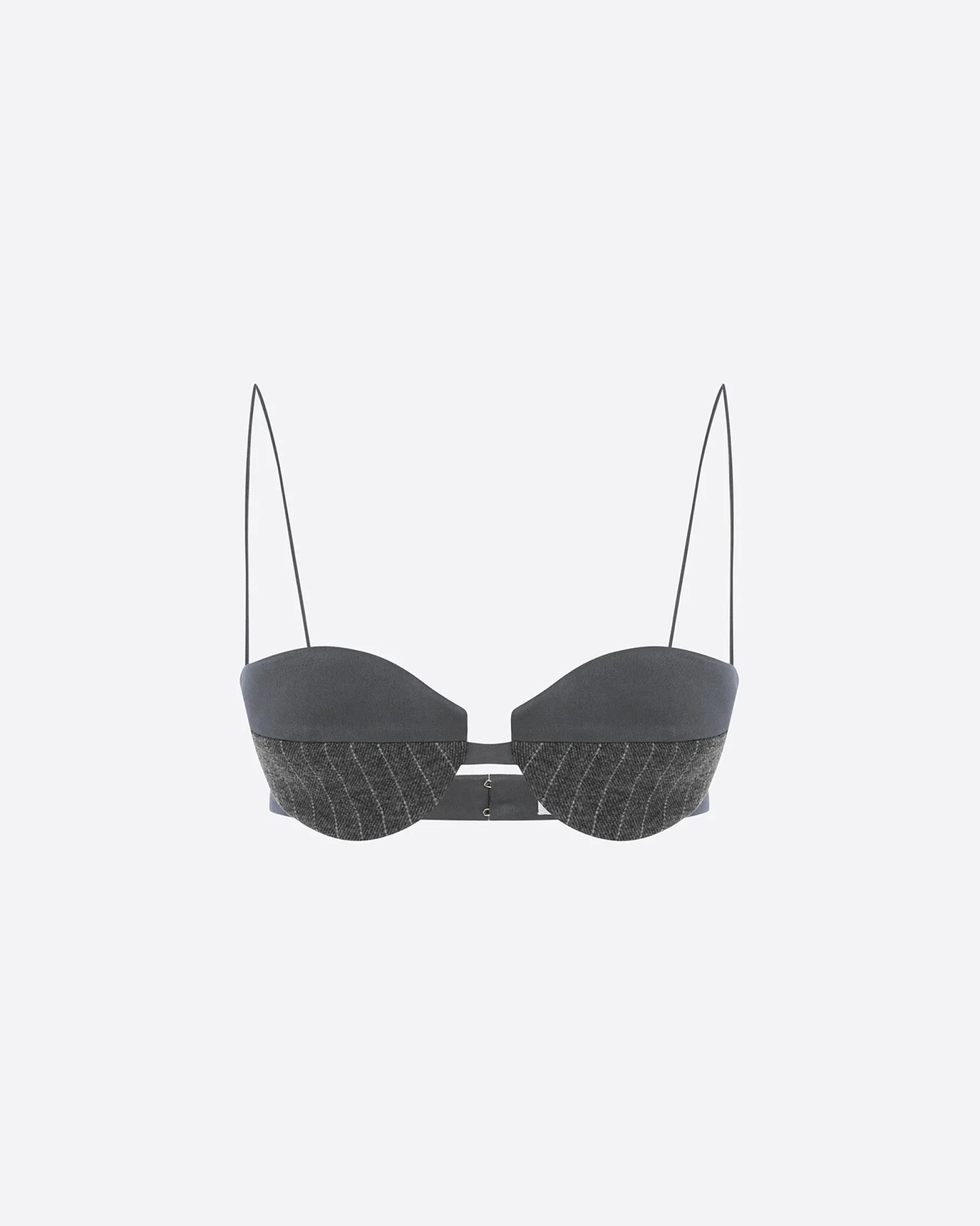 Alex Perry Bra Top in Wool Pinstripe