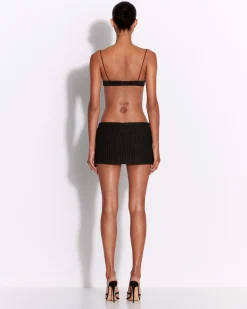 Alex Perry Bra Top in Wool Pinstripe