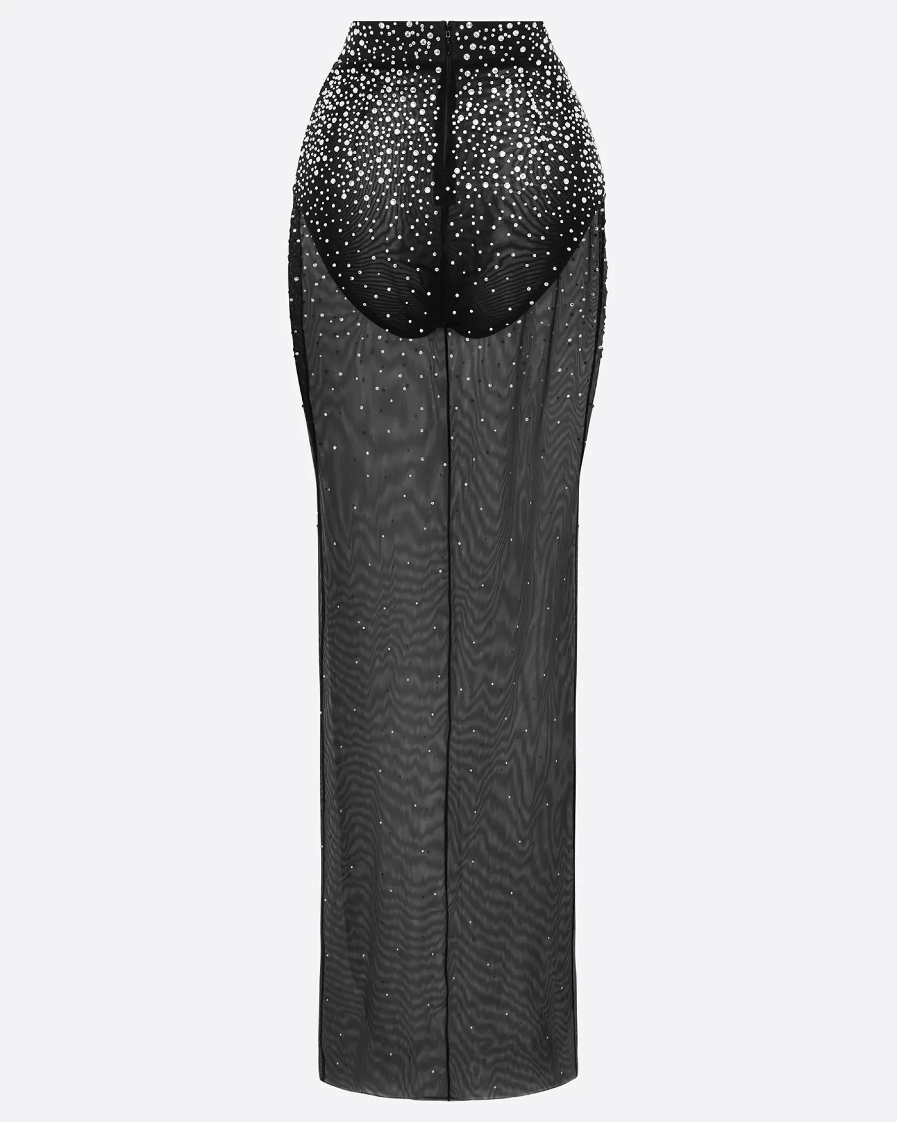 Alex Perry Column Skirt in Crystal Mesh