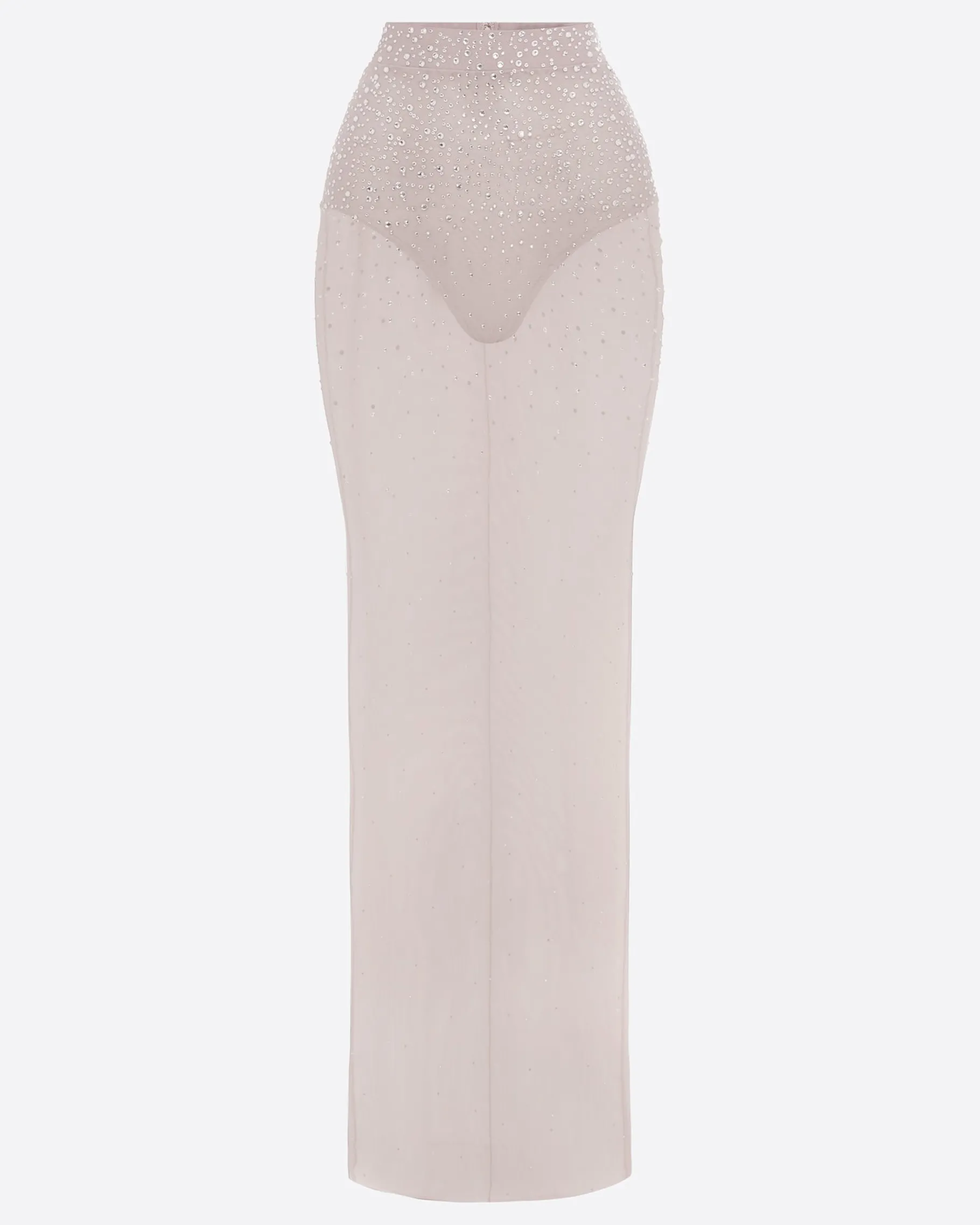 Alex Perry Column Skirt in Crystal Mesh