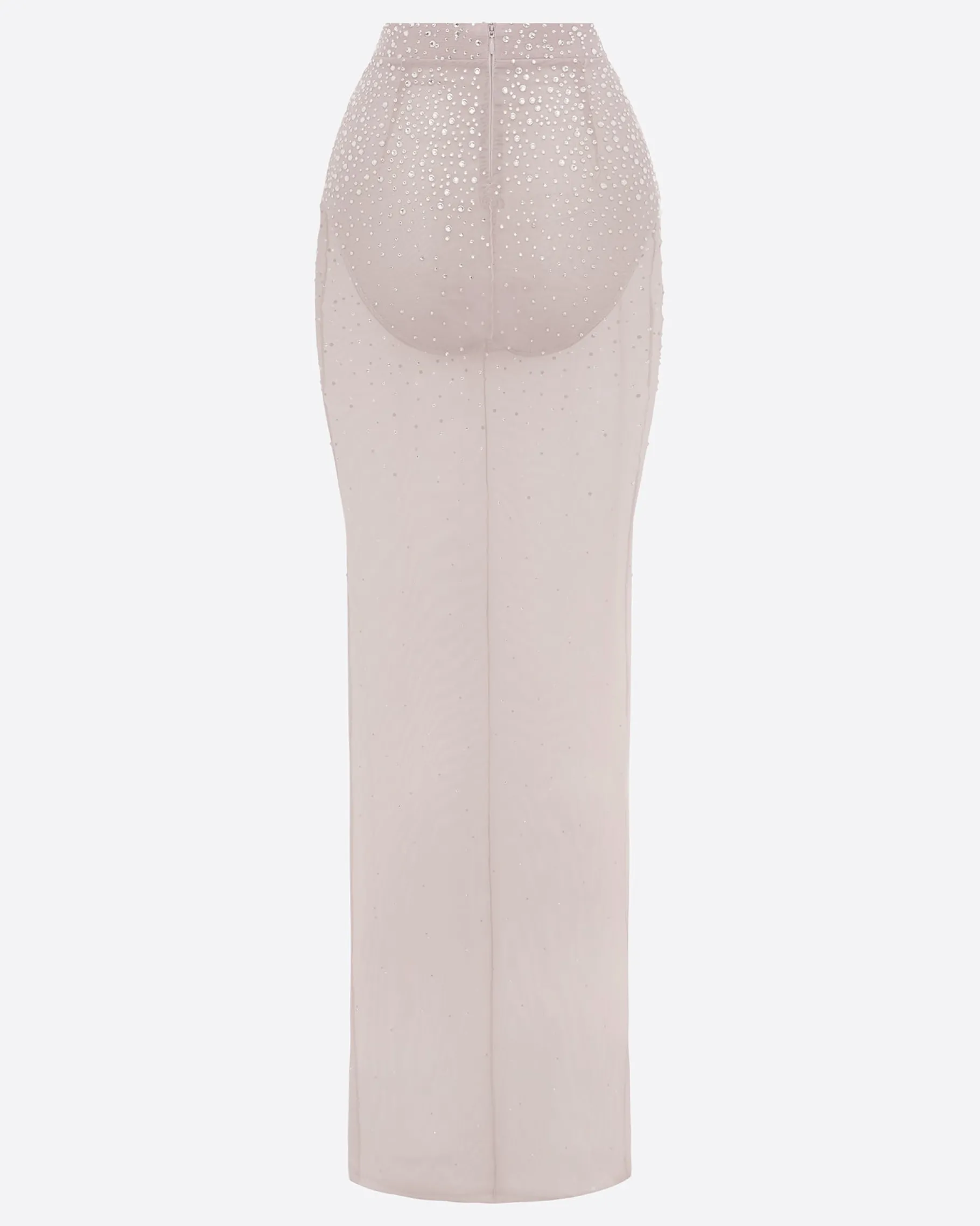 Alex Perry Column Skirt in Crystal Mesh
