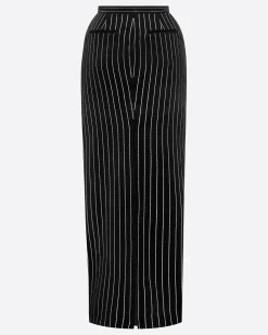 Alex Perry Column Skirt in Crystal Velvet
