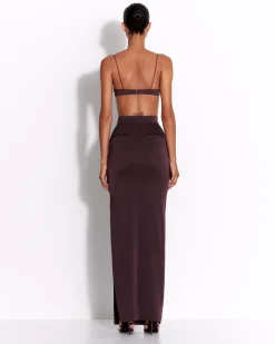 Alex Perry Column Skirt in Satin Crepe