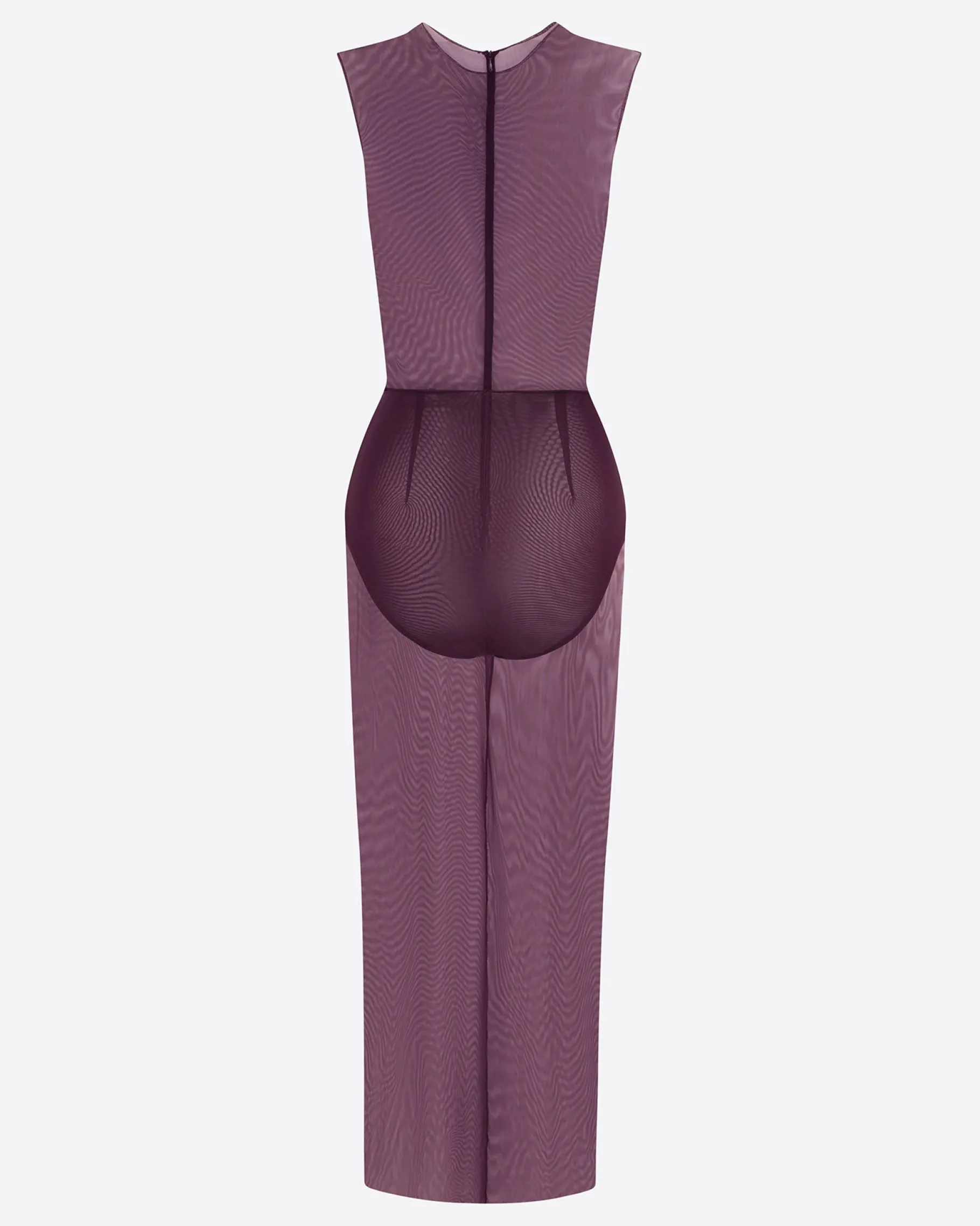 Alex Perry Crew Column in Fine Mesh