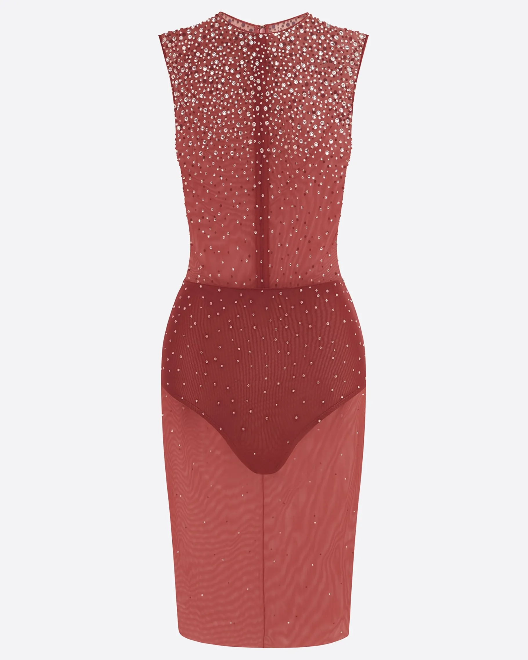 Alex Perry Crew Dress in Crystal Mesh