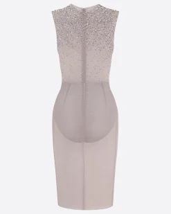 Alex Perry Crew Dress in Crystal Mesh