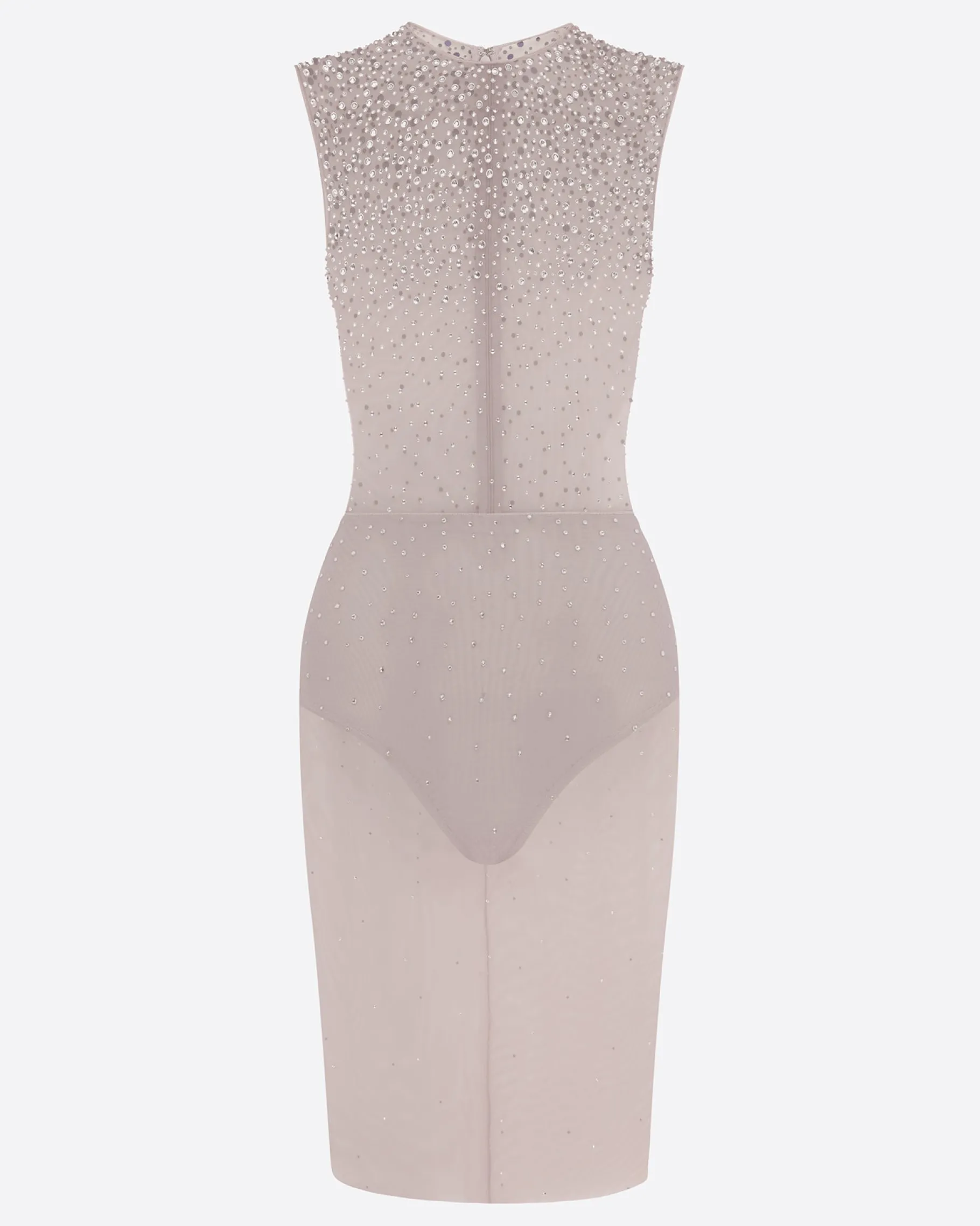 Alex Perry Crew Dress in Crystal Mesh