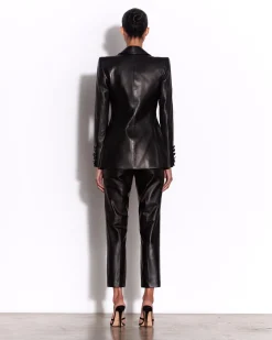 Alex Perry Crop Trouser in Leather