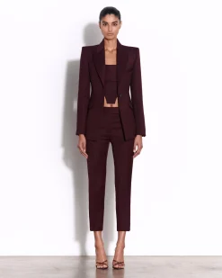 Alex Perry Crop Trouser in Wool Suiting