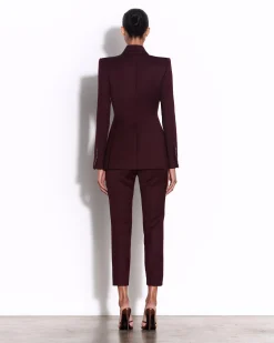 Alex Perry Crop Trouser in Wool Suiting