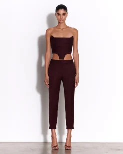 Alex Perry Crop Trouser in Wool Suiting