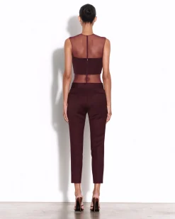 Alex Perry Crop Trouser in Wool Suiting