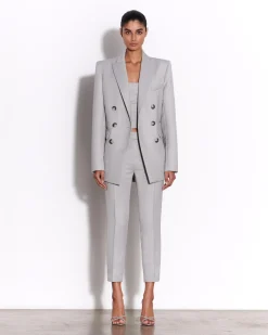 Alex Perry Crop Trouser in Wool Suiting