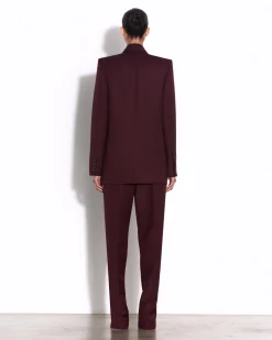 Alex Perry Double Breasted Oversized Blazer in Wool Suiting