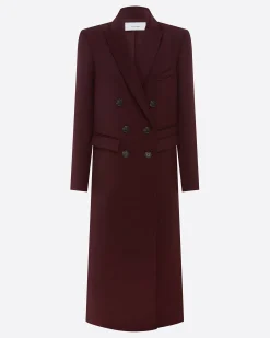 Alex Perry Double Breasted Oversized Coat in Wool Suiting