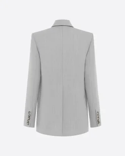 Alex Perry Double Breasted Oversized Blazer in Wool Suiting