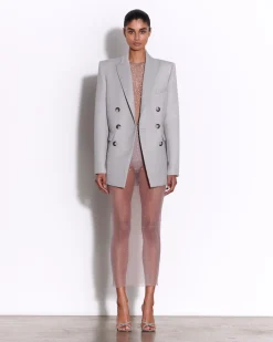 Alex Perry Double Breasted Oversized Blazer in Wool Suiting