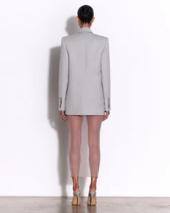 Alex Perry Double Breasted Oversized Blazer in Wool Suiting
