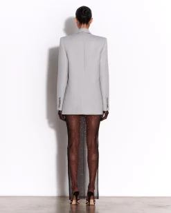 Alex Perry Double Breasted Oversized Blazer in Wool Suiting