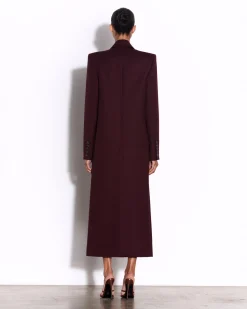 Alex Perry Double Breasted Oversized Coat in Wool Suiting