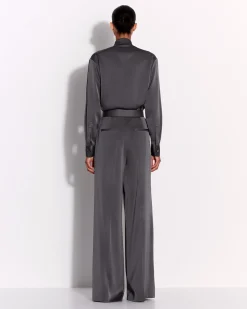 Alex Perry Double Pleat Trouser in Satin Crepe