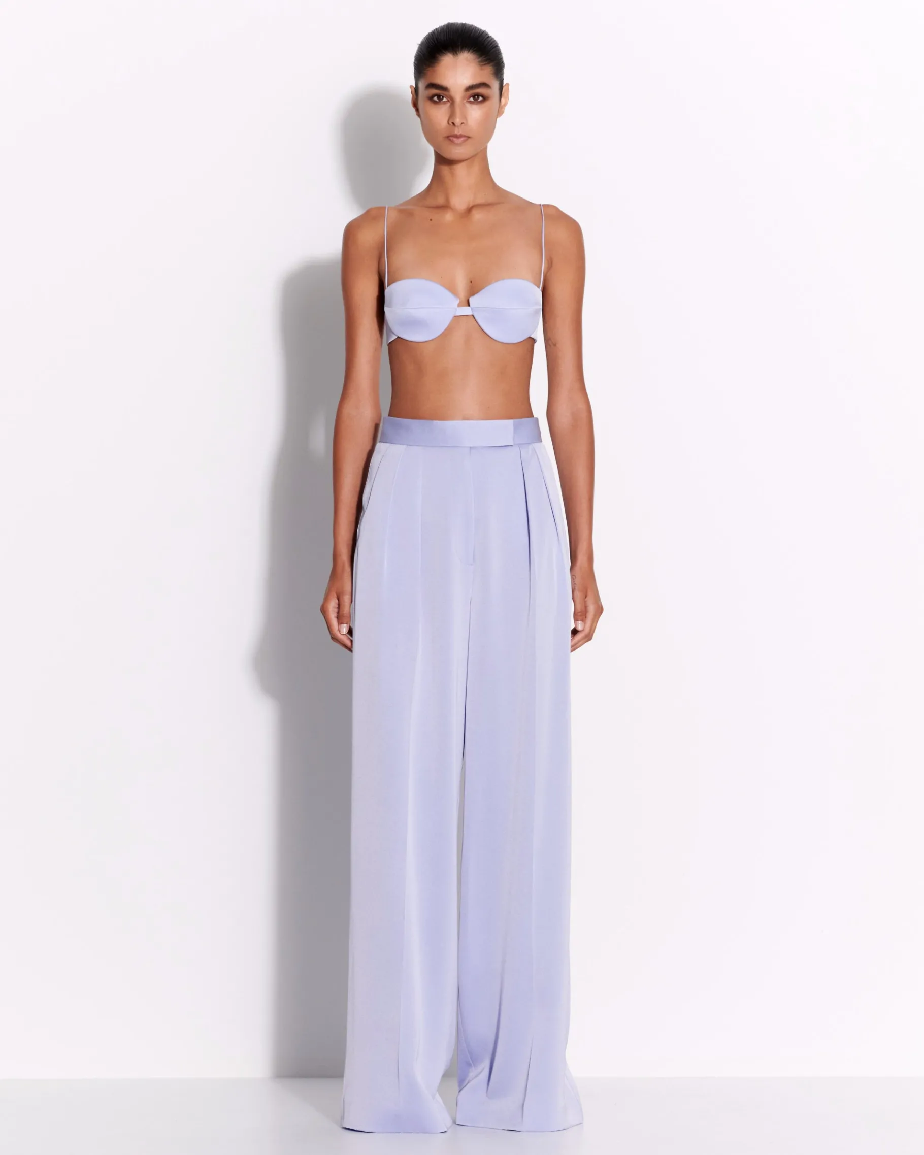 Alex Perry Double Pleat Trouser in Satin Crepe