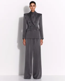 Alex Perry Double Pleat Trouser in Satin Crepe