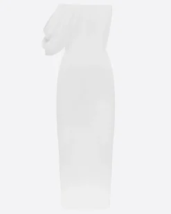 Alex Perry Draped Corset Dress in Crepe