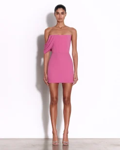 Alex Perry Draped Corset Mini Dress in Crepe