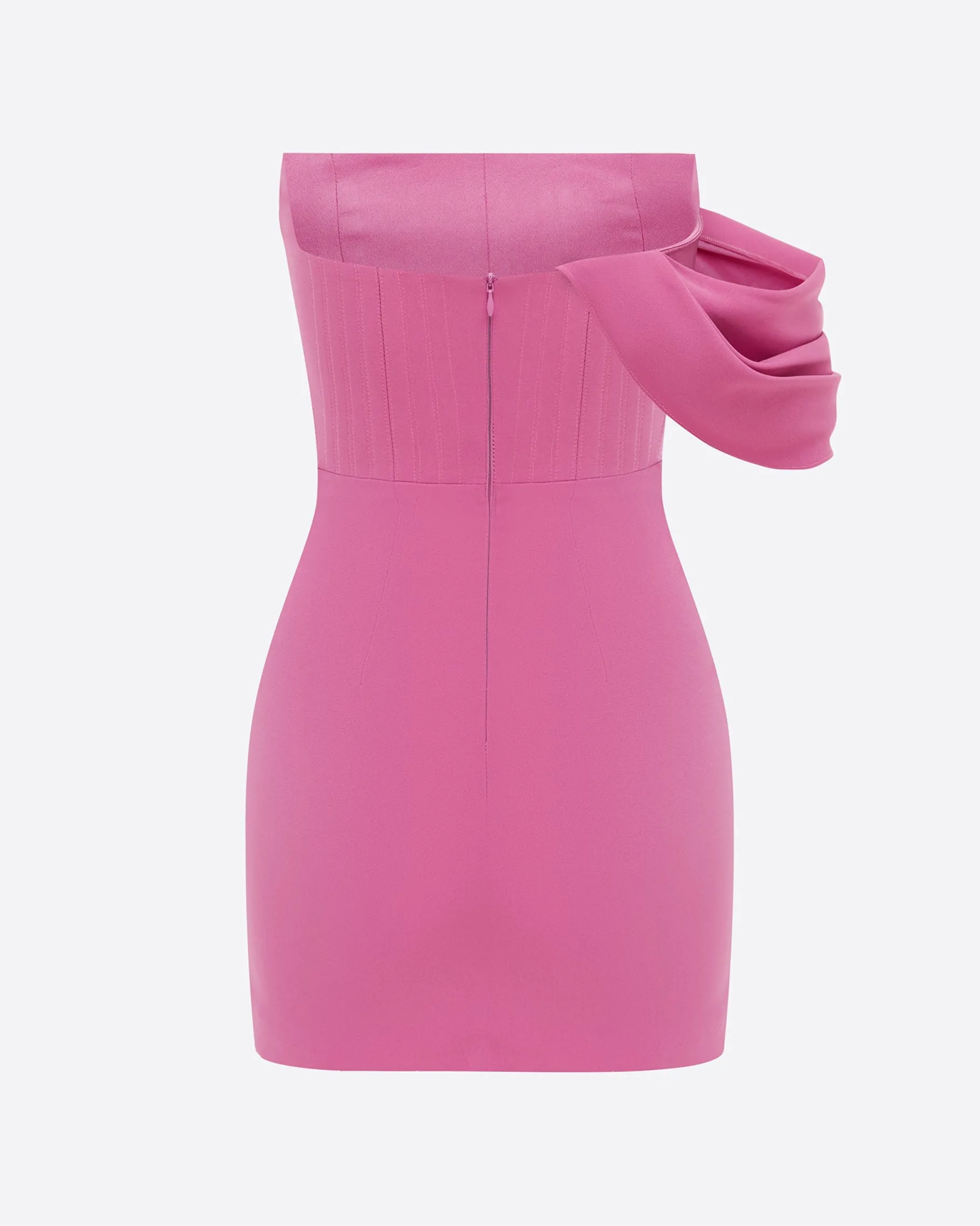 Alex Perry Draped Corset Mini Dress in Crepe