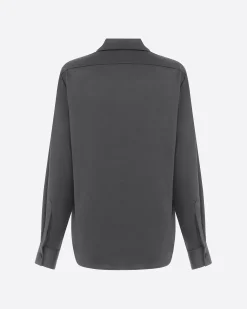 Alex Perry Fitted Shirt in Satin Crepe