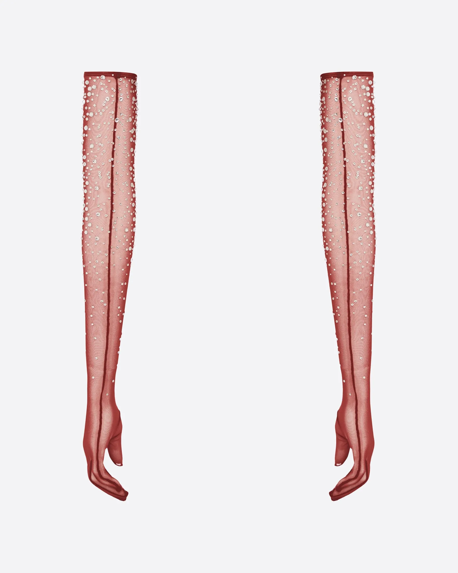 Alex Perry Gloves in Crystal Mesh
