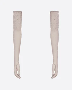 Alex Perry Gloves in Crystal Mesh