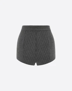 Alex Perry Hot Pant in Wool Pinstripe