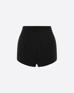 Alex Perry Hot Pant in Wool Pinstripe
