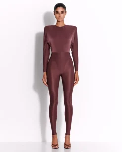 Alex Perry Long Sleeve Catsuit in Jersey