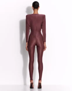 Alex Perry Long Sleeve Catsuit in Jersey