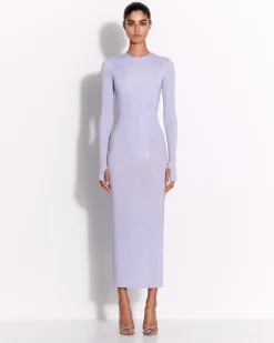 Alex Perry Long Sleeve Dress in Crystal Jersey