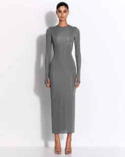 Alex Perry Long Sleeve Dress in Crystal Jersey