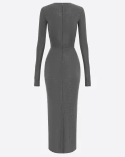 Alex Perry Long Sleeve Dress in Crystal Jersey