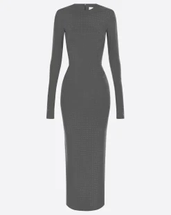 Alex Perry Long Sleeve Dress in Crystal Jersey