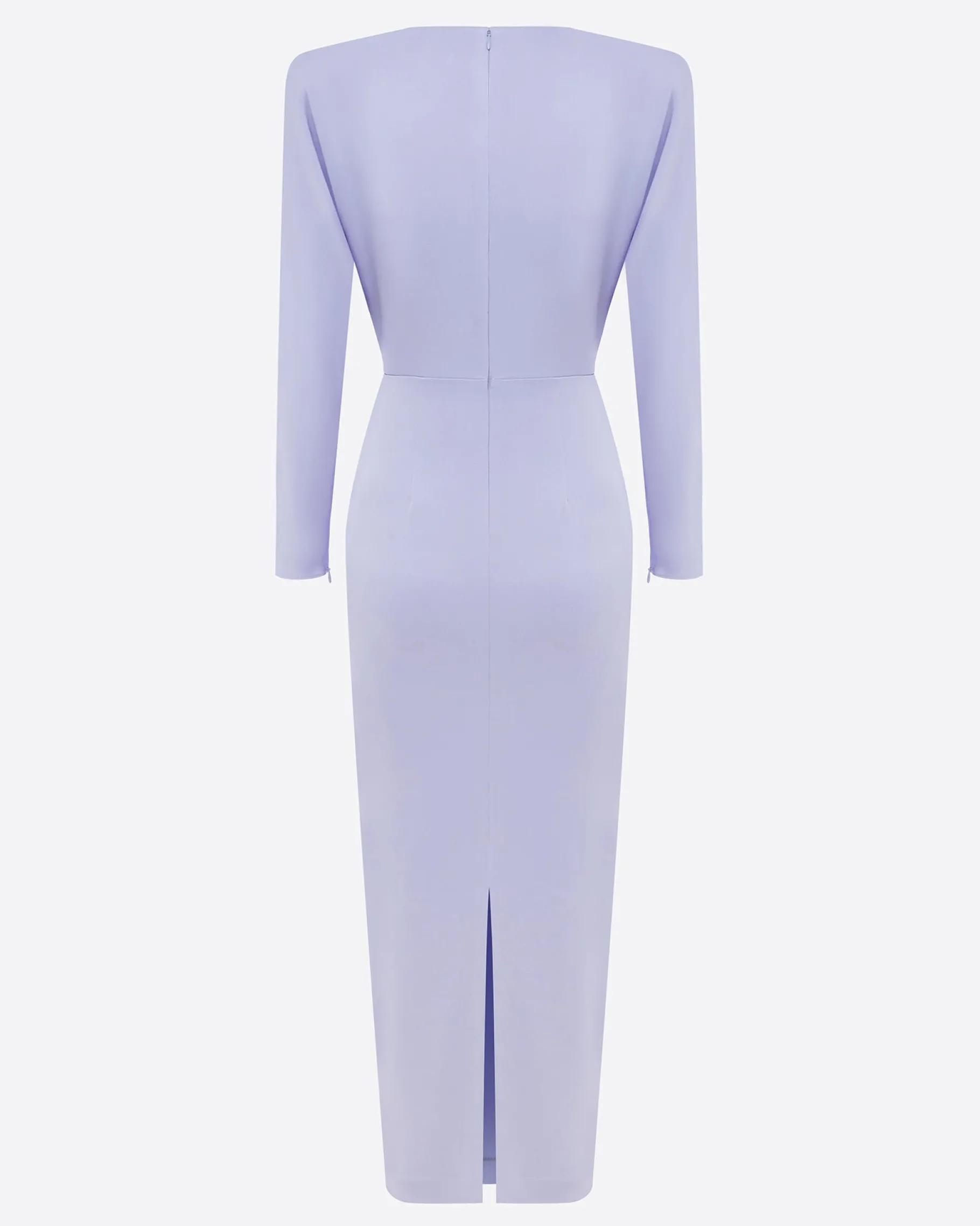 Alex Perry Long Sleeve Dress in Satin Crepe