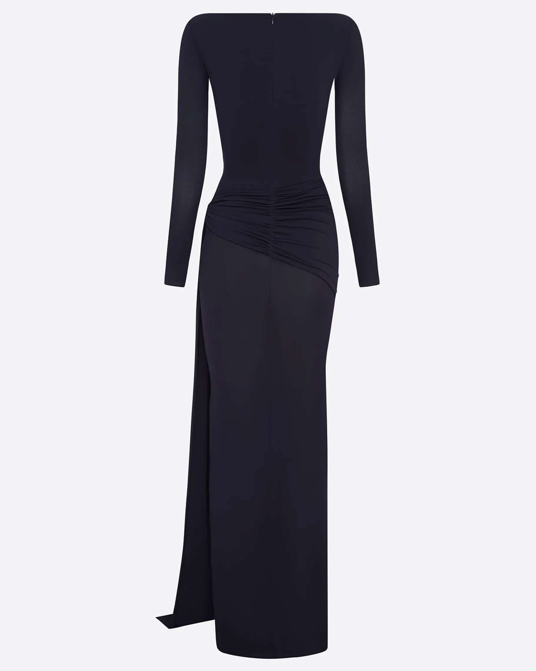Alex Perry Long Sleeve Twist Column in Crepe Jersey