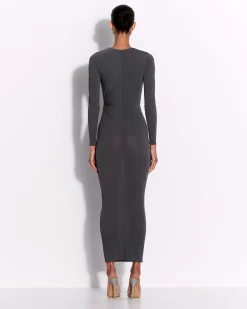 Alex Perry Long Sleeve Twist Dress in Crepe Jersey
