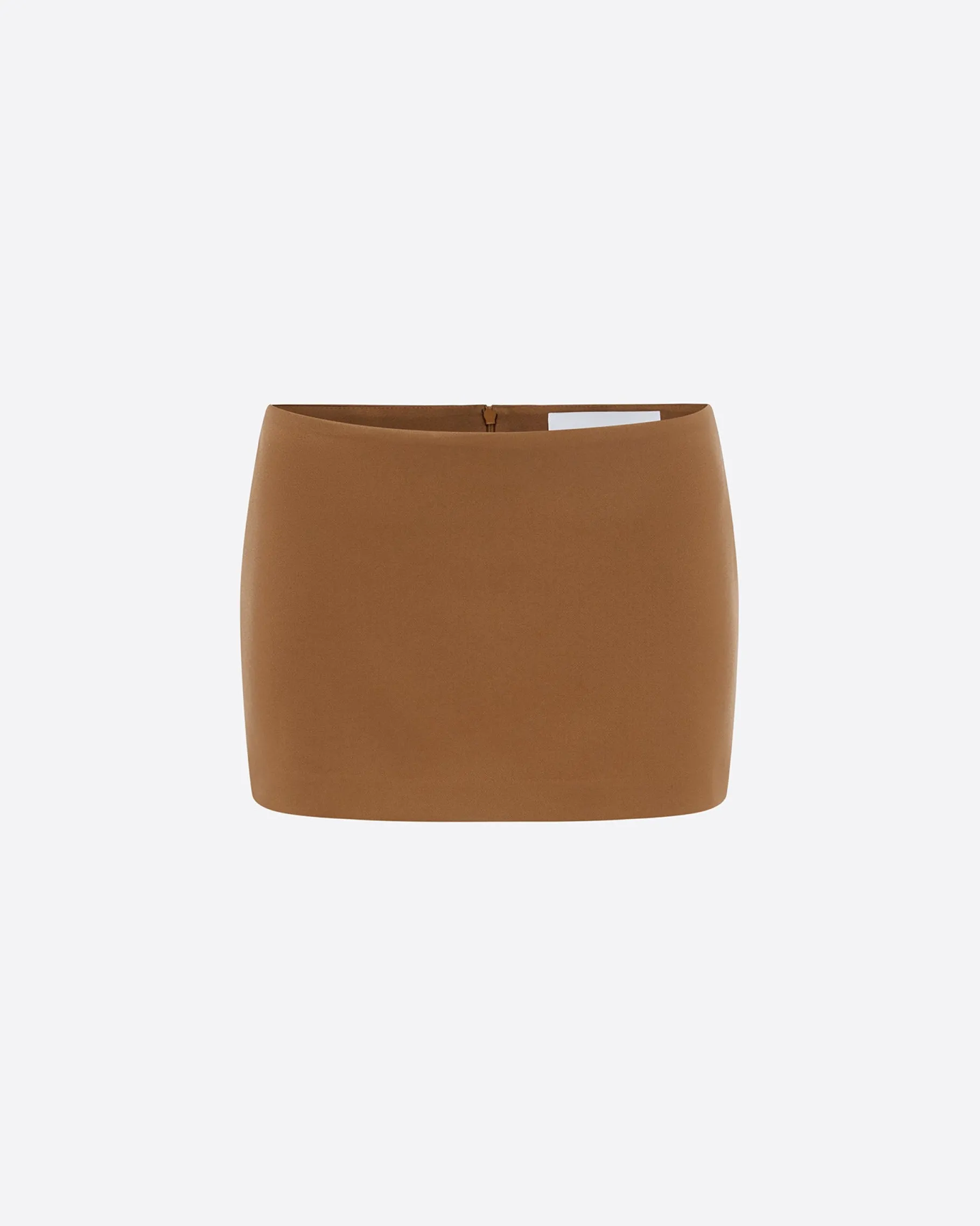 Alex Perry Low Rise Mini Skirt in Satin Crepe