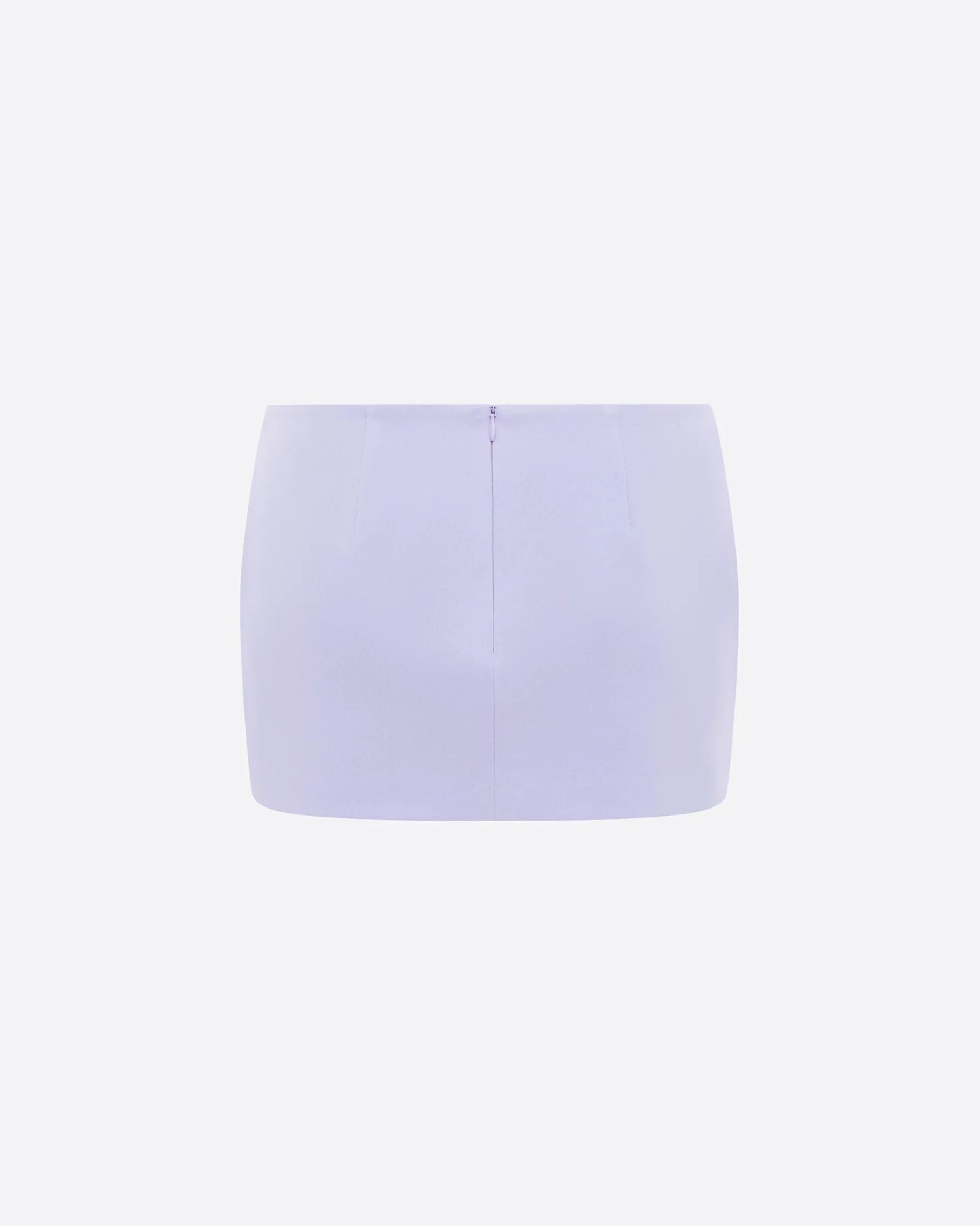 Alex Perry Low Rise Mini Skirt in Satin Crepe